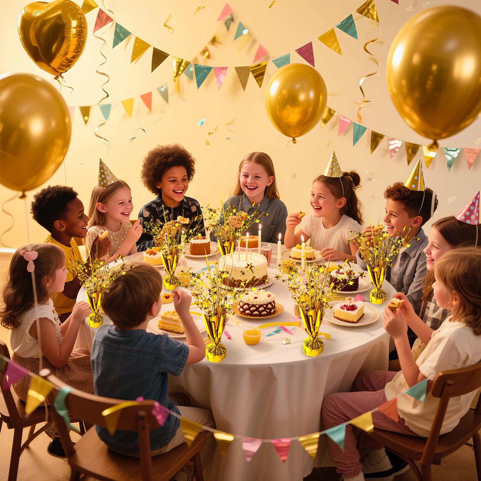 FUBININA 12.4 inch height centerpieces create vertical impact.