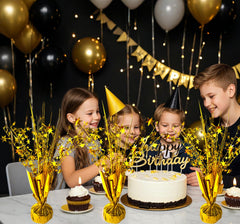 FUBININA gold pentagram centerpieces enhance star-themed celebrations
