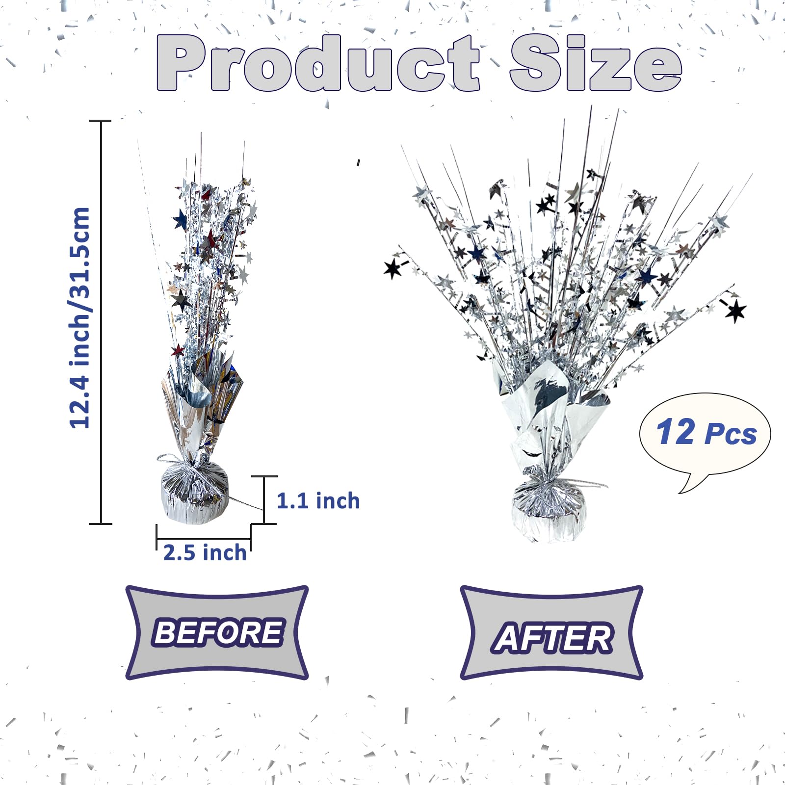 FUBININA 12.4-inch star centerpiece adds height without crowding