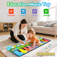 FUCEORUY Piano Mat kid-size keys are easy for tiny hands to press