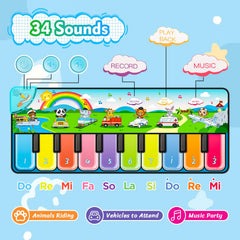 FUCEORUY Piano Mat with vehicle buttons for dynamic play and sound variety