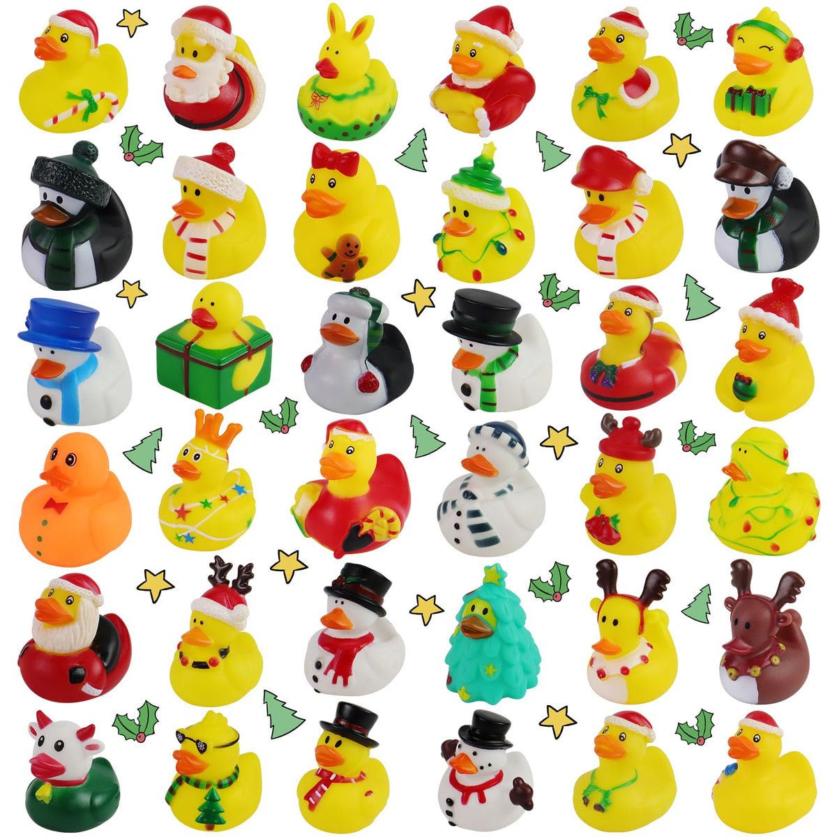 Fudragtn Christmas rubber duck Santa Claus, ideal for festive bath time and holiday décor.