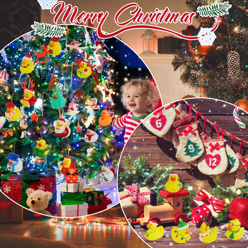 Fudragtn Christmas rubber duck variety set, 36 styles for shared play and festive décor.