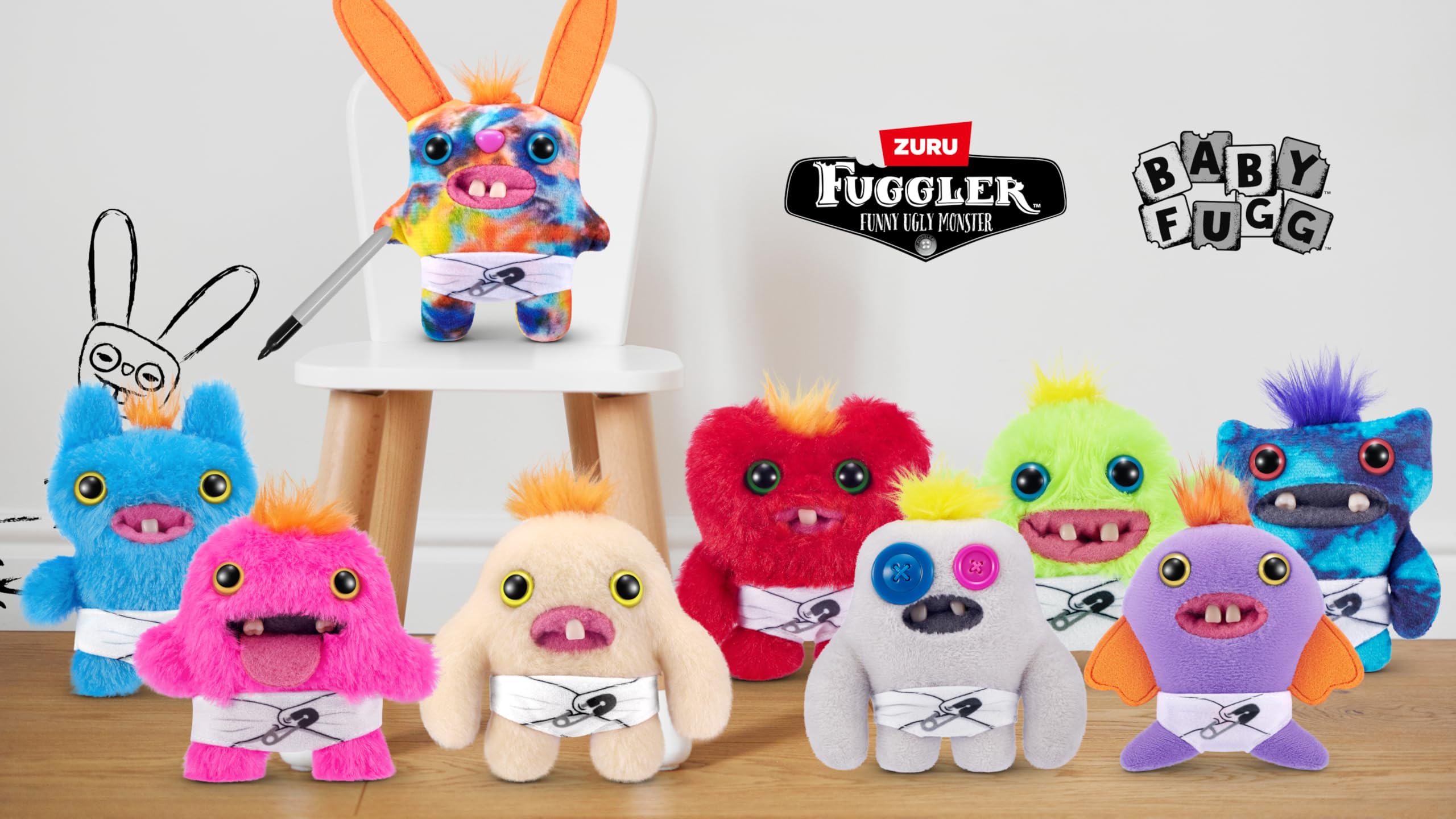 Fuggler Baby Fugg rare butt-on hole detail highlighting collectible variant.