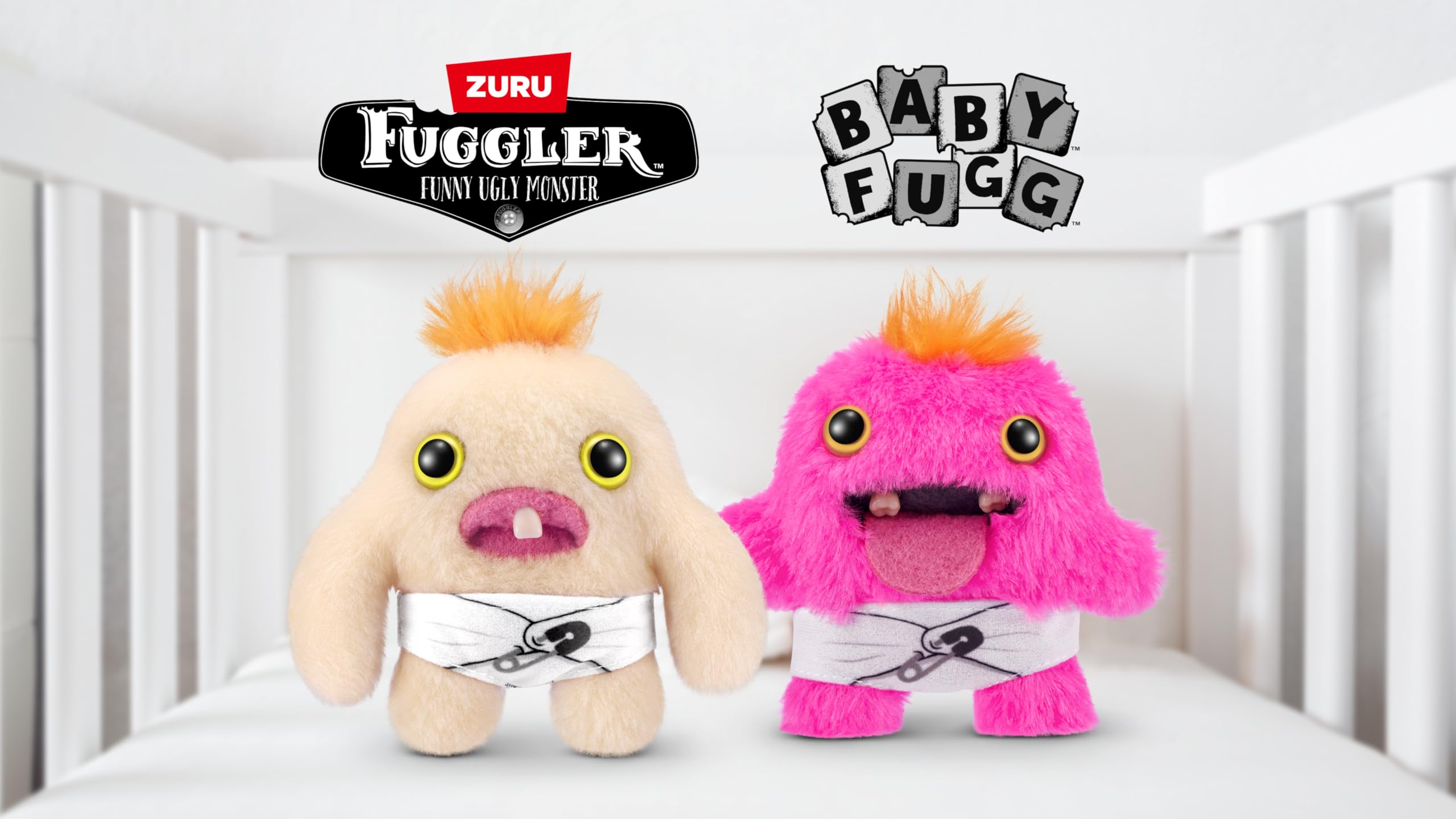 Fuggler Baby Fugg close-up showing baby-like teeth for charm.