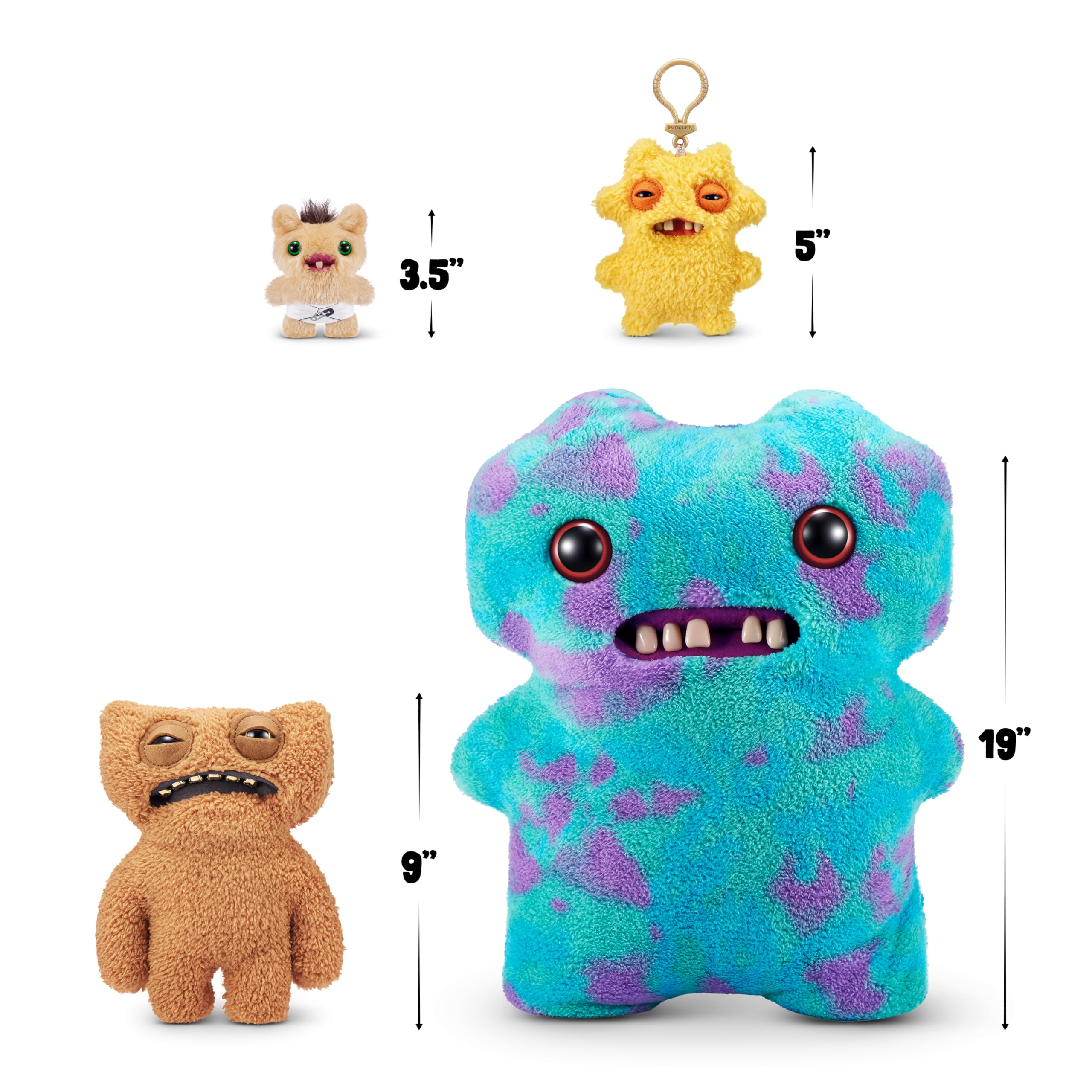 Fuggler Gold Fuggs face close-up showing quirky expression for display and gifting.