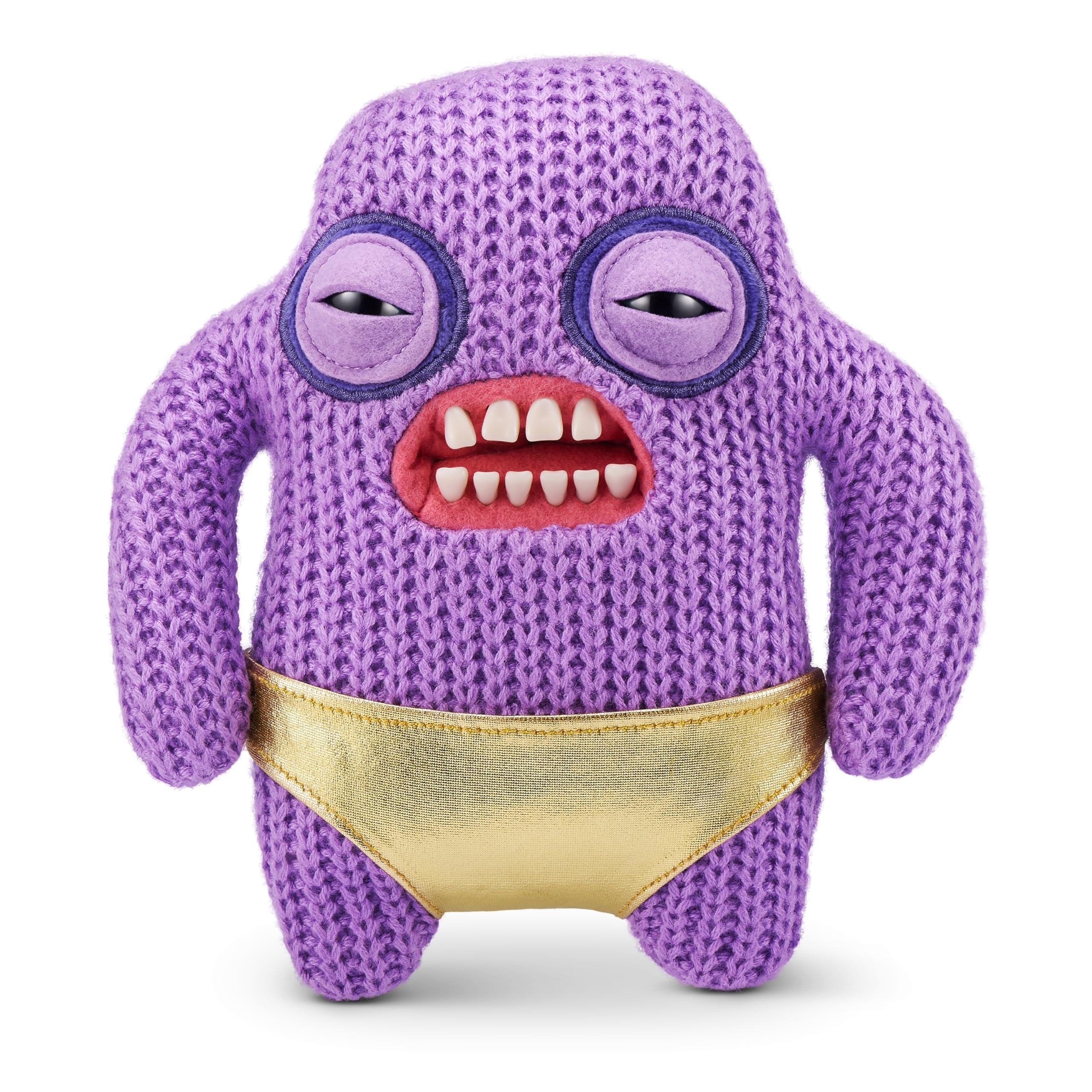 Fuggler Gold Fuggs front view shows soft plush for cuddly play and display.