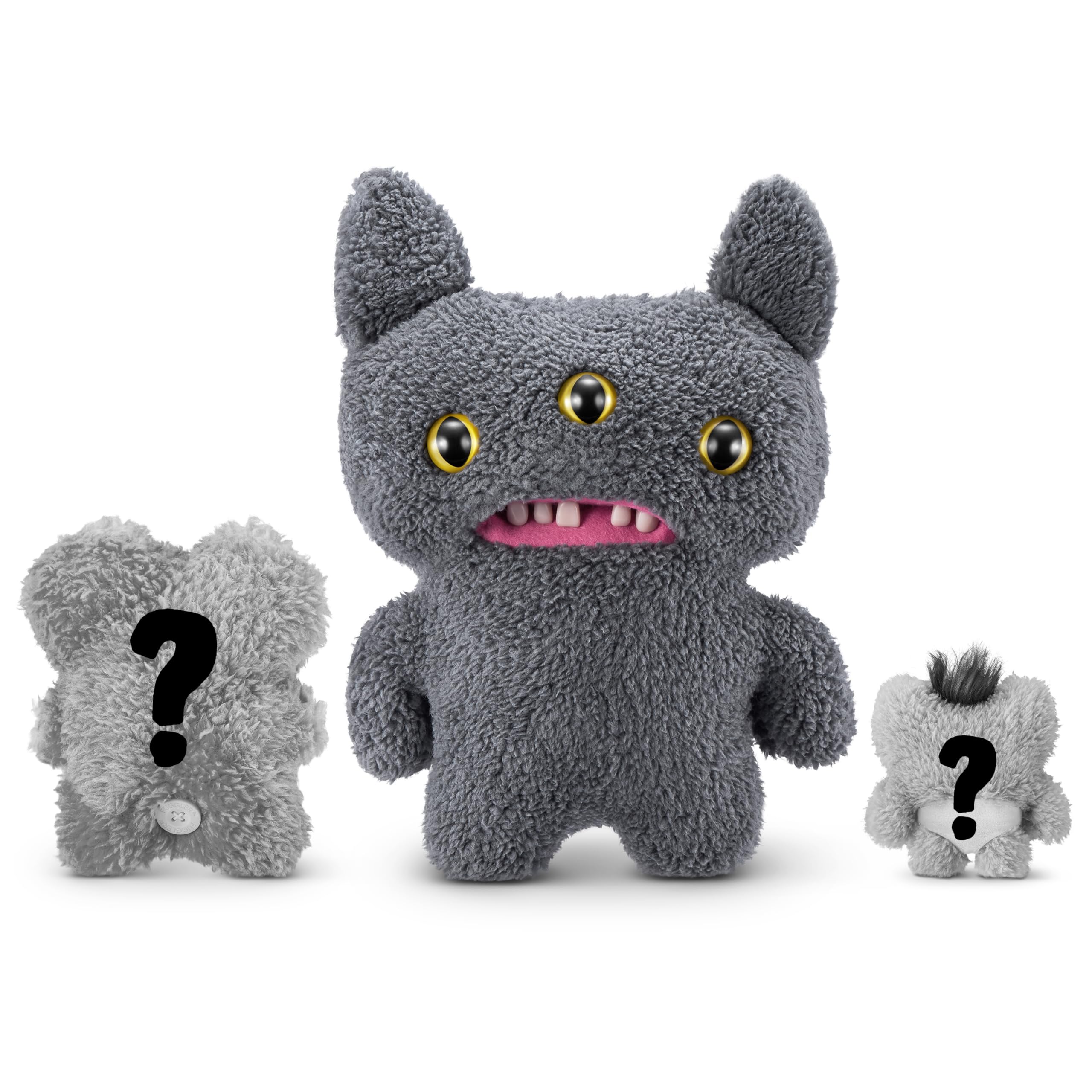 Fuggler Reeko nine-inch plush with mischievous expression, ideal for display and cuddles.