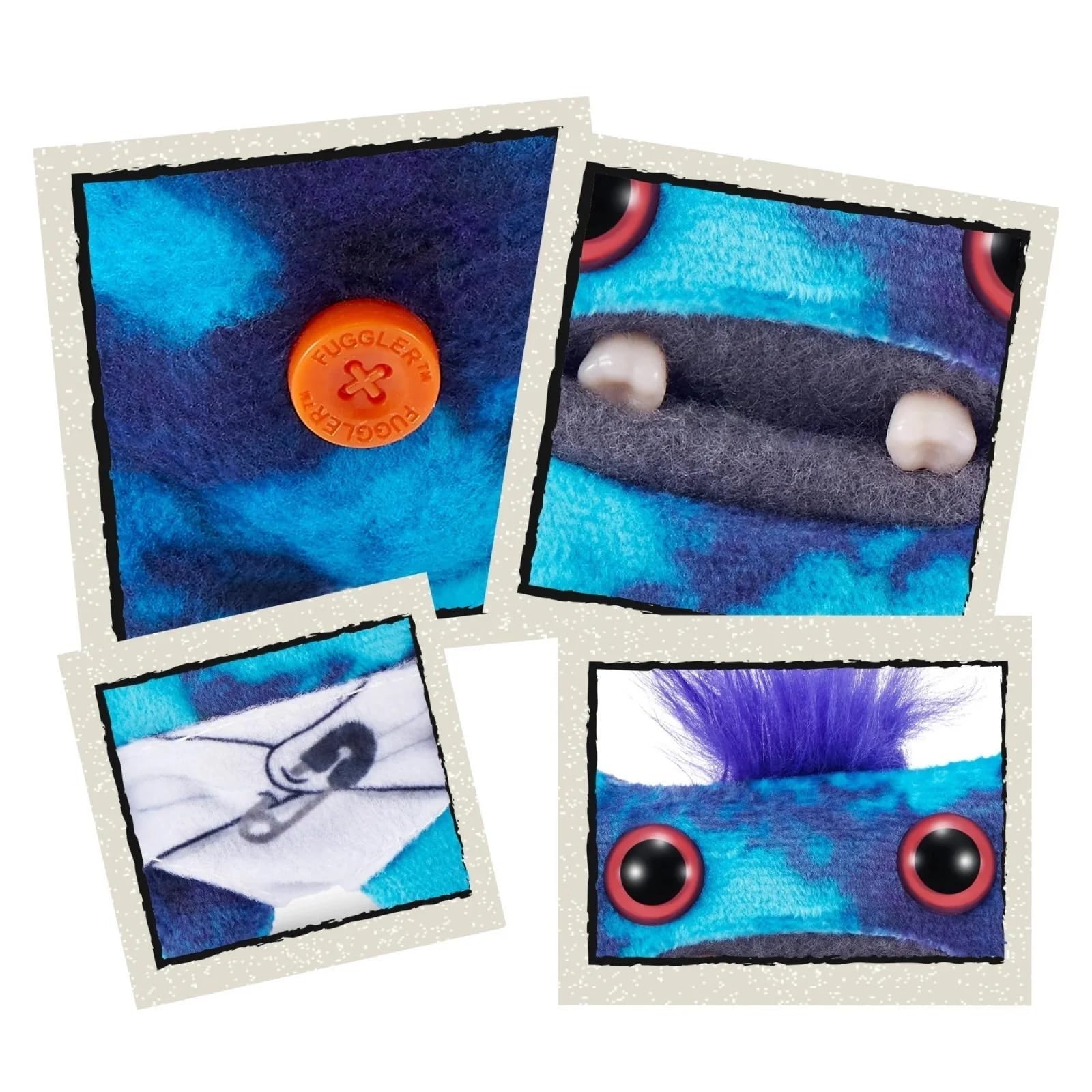 Fuggler Series 3 compact display plush fits on shelves.