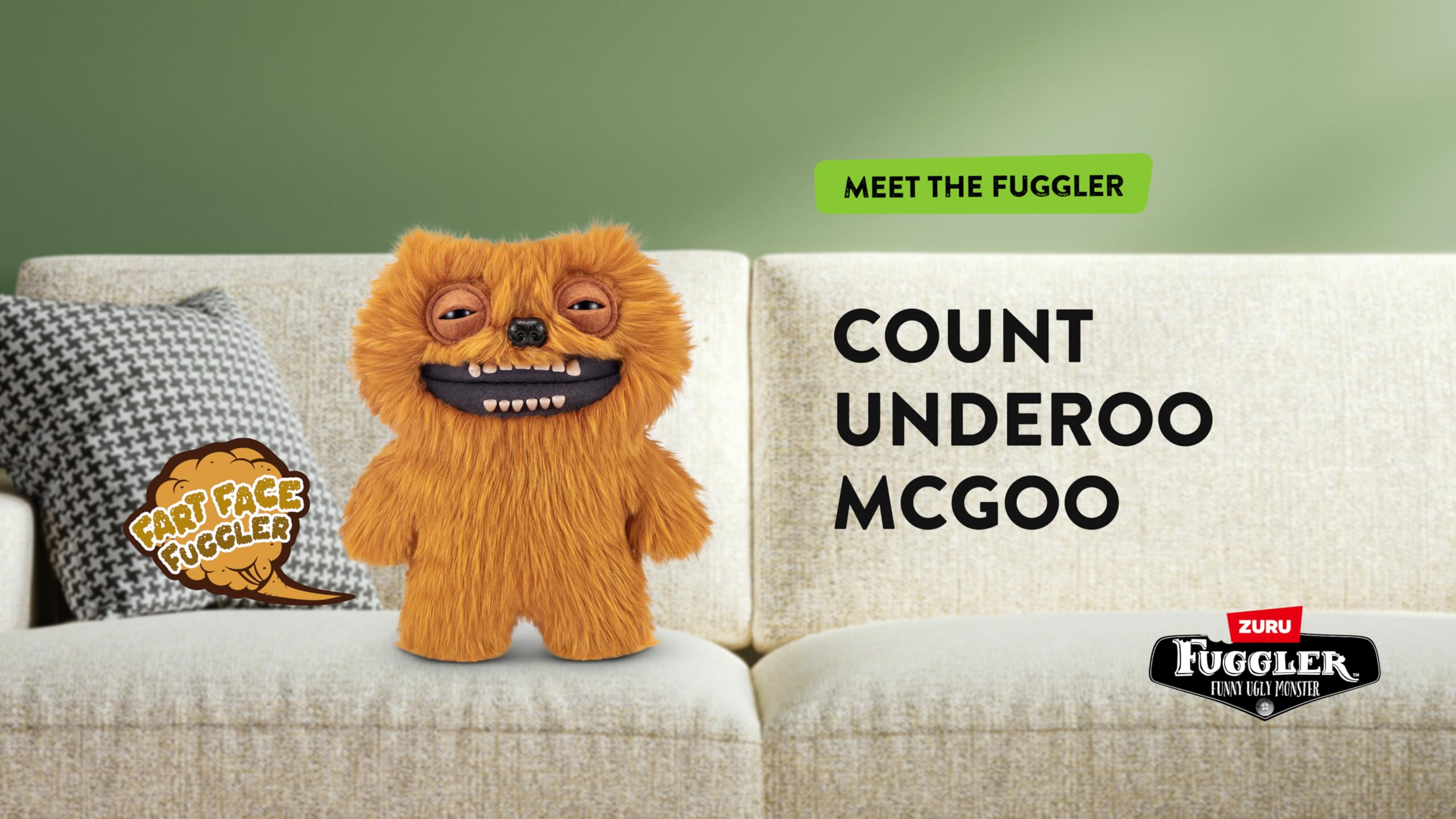 Soft plush 9-inch Fuggler design ideal for hugging and display