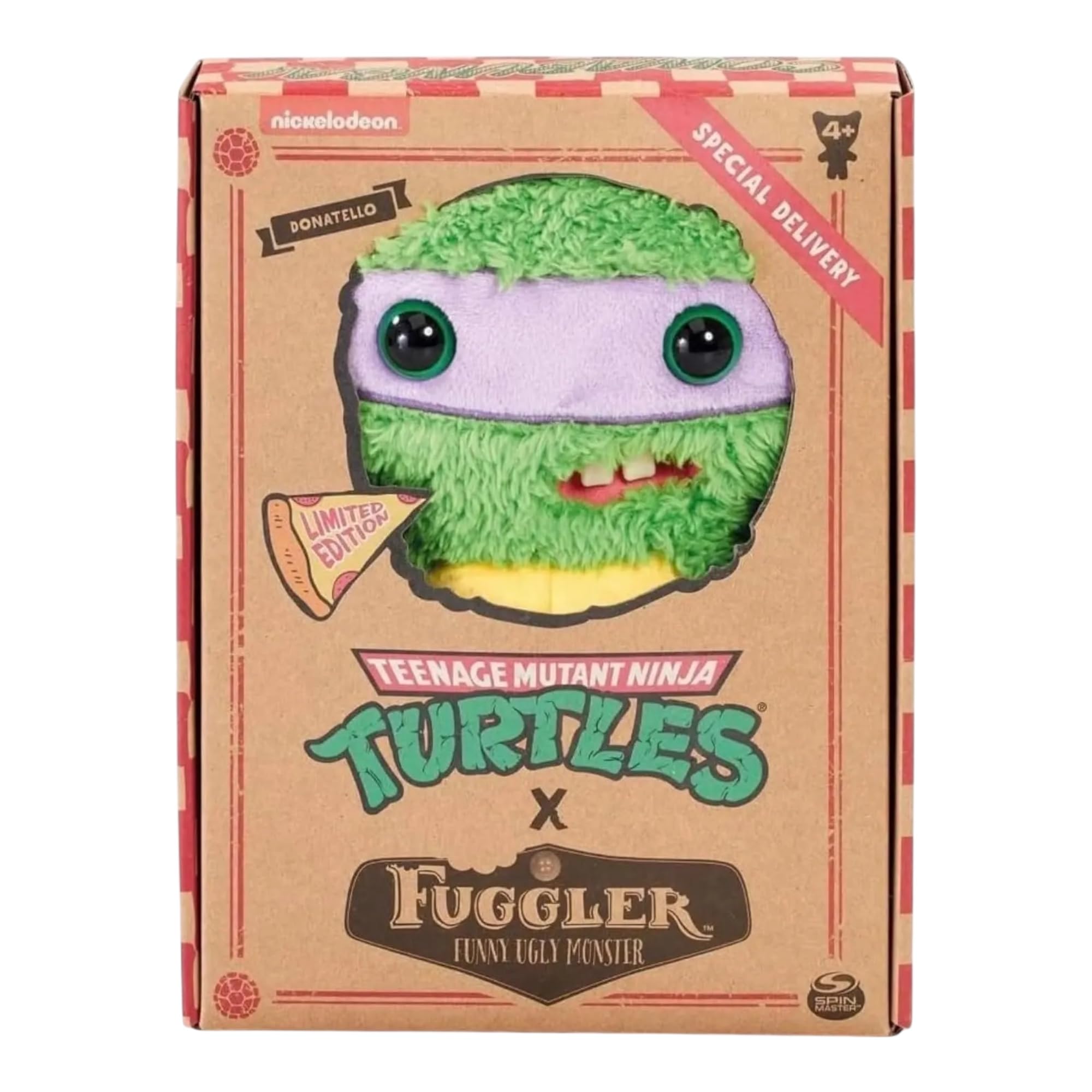 Fuggler TMNT collab Donatello plush, great gift for collectors.