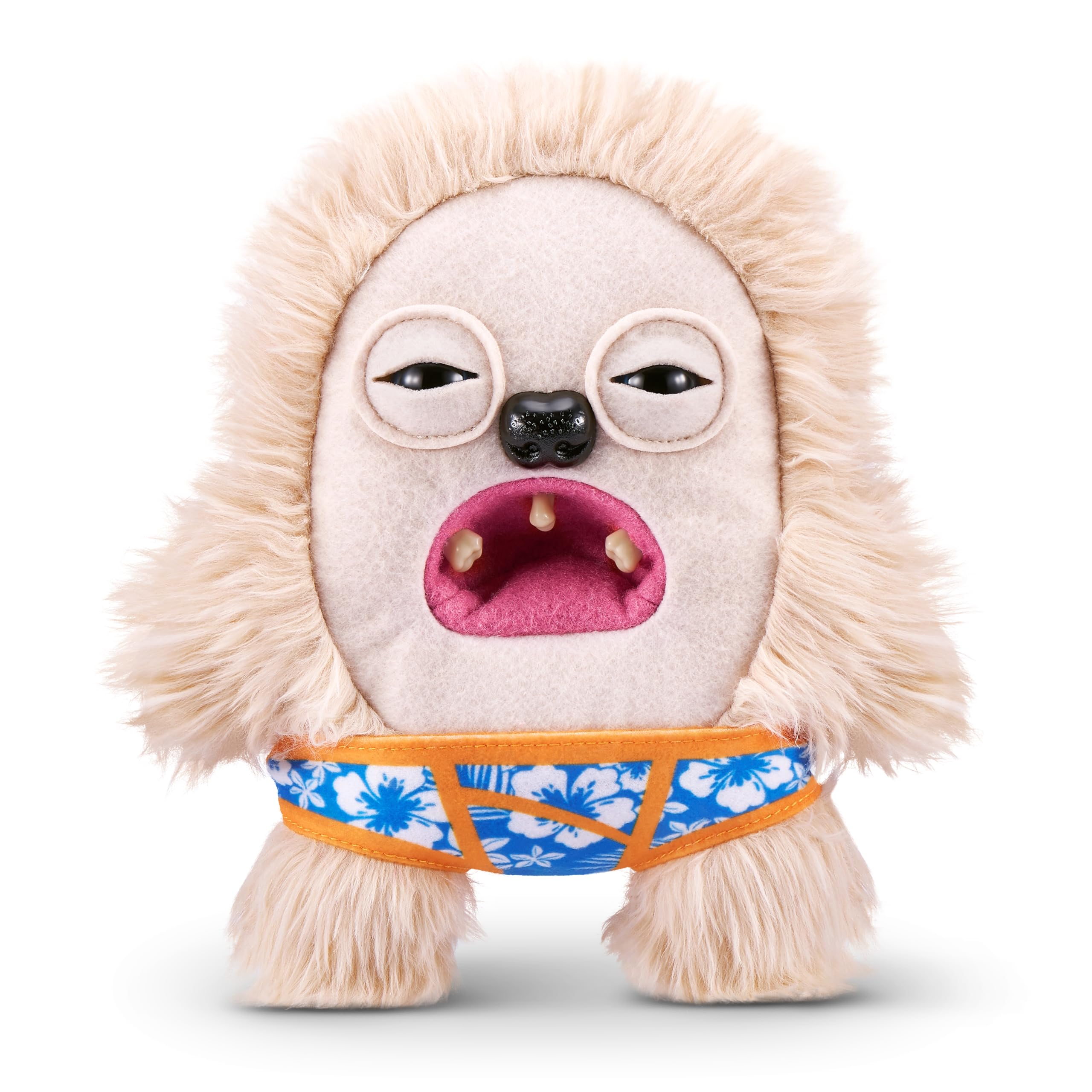 Fuggler Vacay Vibes Hedge Grog Cream figure with soft plush for collectible fun.