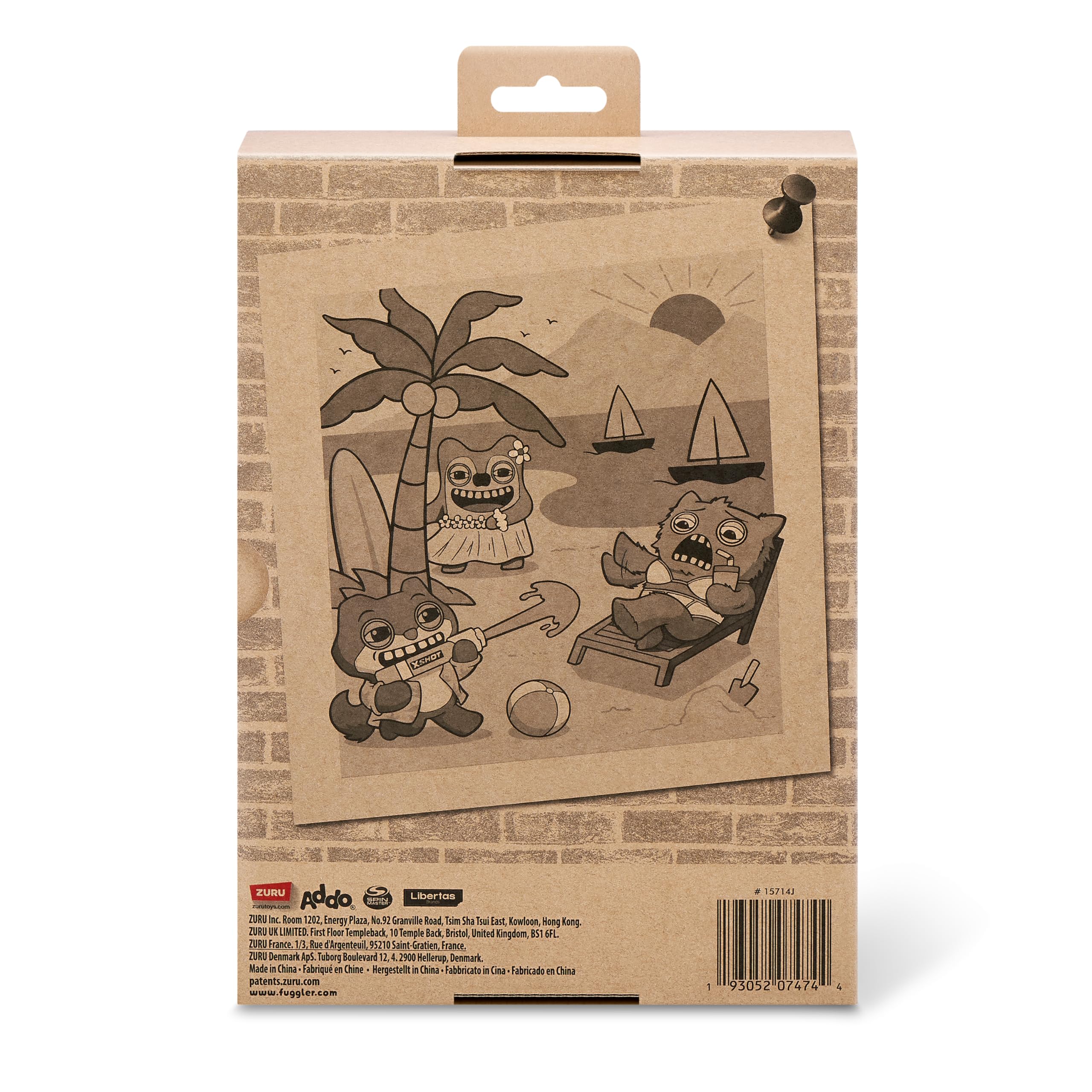 Fuggler Vacay Vibes Hedge Grog Cream quirky expression sparks playful mischief.