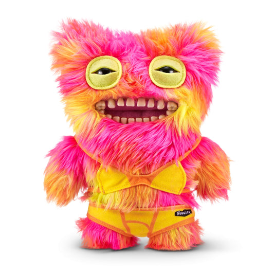 Fuggler Vacay Vibes Mr Buttons package front, a collectible plush ready for display