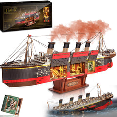 Fuiltee Titanic 3D puzzle ballroom scene with warm glow for display.