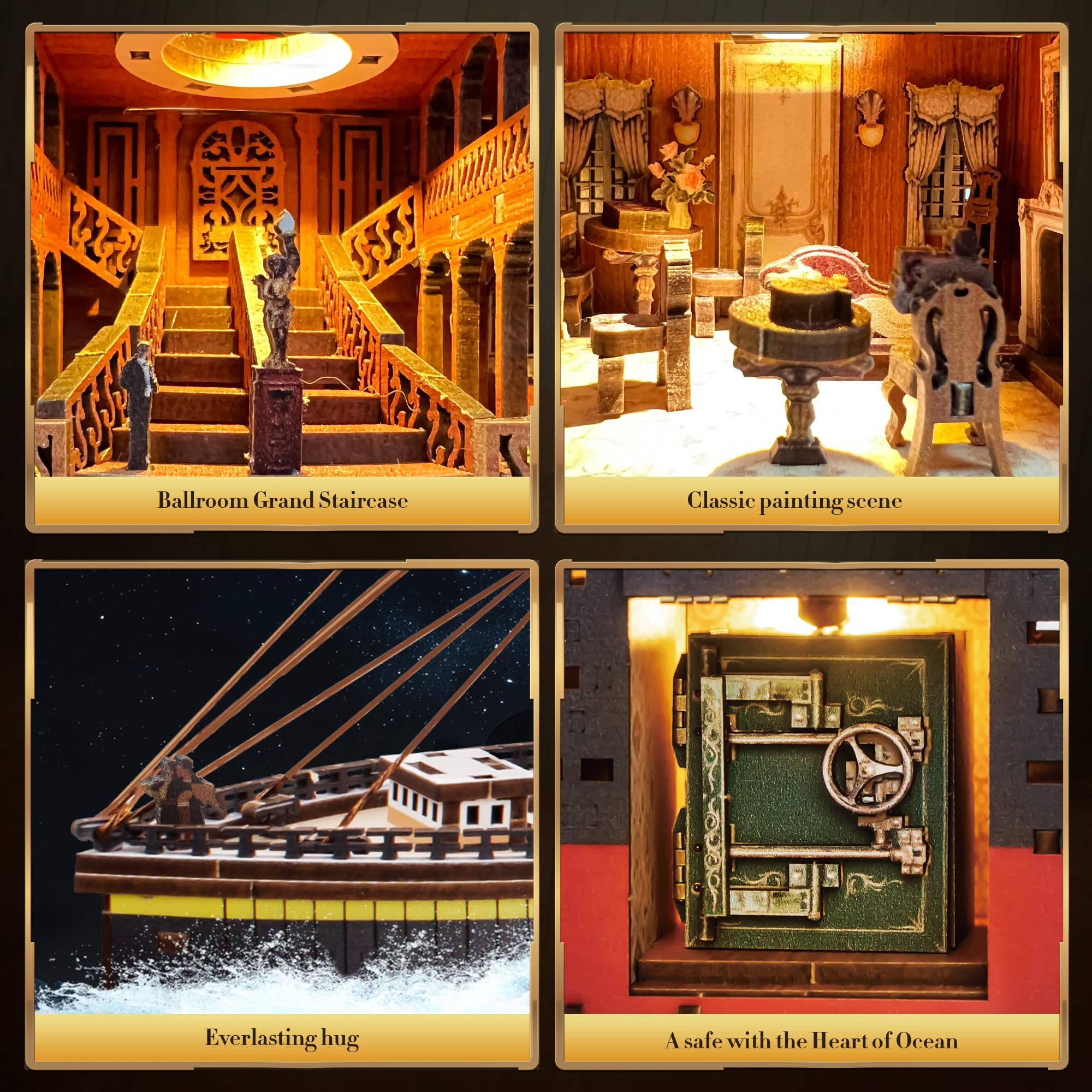 Fuiltee Titanic 3D puzzle Rose room image enhances collection as a conversation starter.