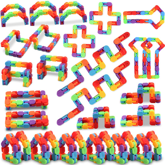 FUIYKA Wacky Tracks bulk rainbow links for tactile play and focus