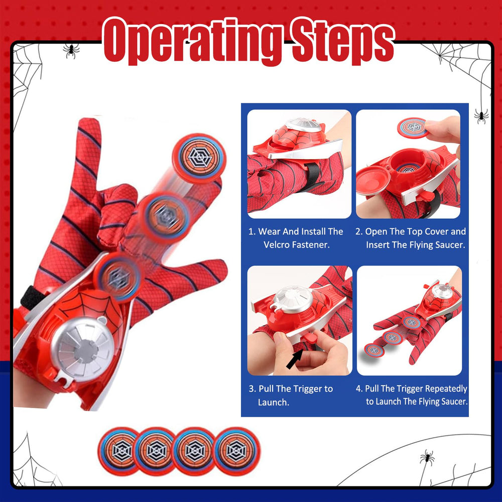 FULIM Spider Web Shooter suction-tip close-up shows safe surface attachment.