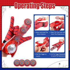 FULIM Spider Web Shooter suction-tip close-up shows safe surface attachment.