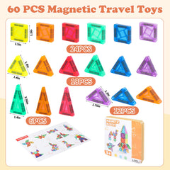 Fuliuyu magnetic tiles support STEM exploration during car rides and flights.