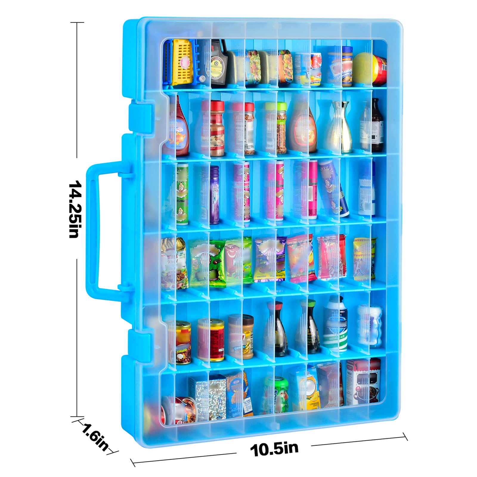 FULLCASE minibrands case 42 movable partitions for flexible sizing.