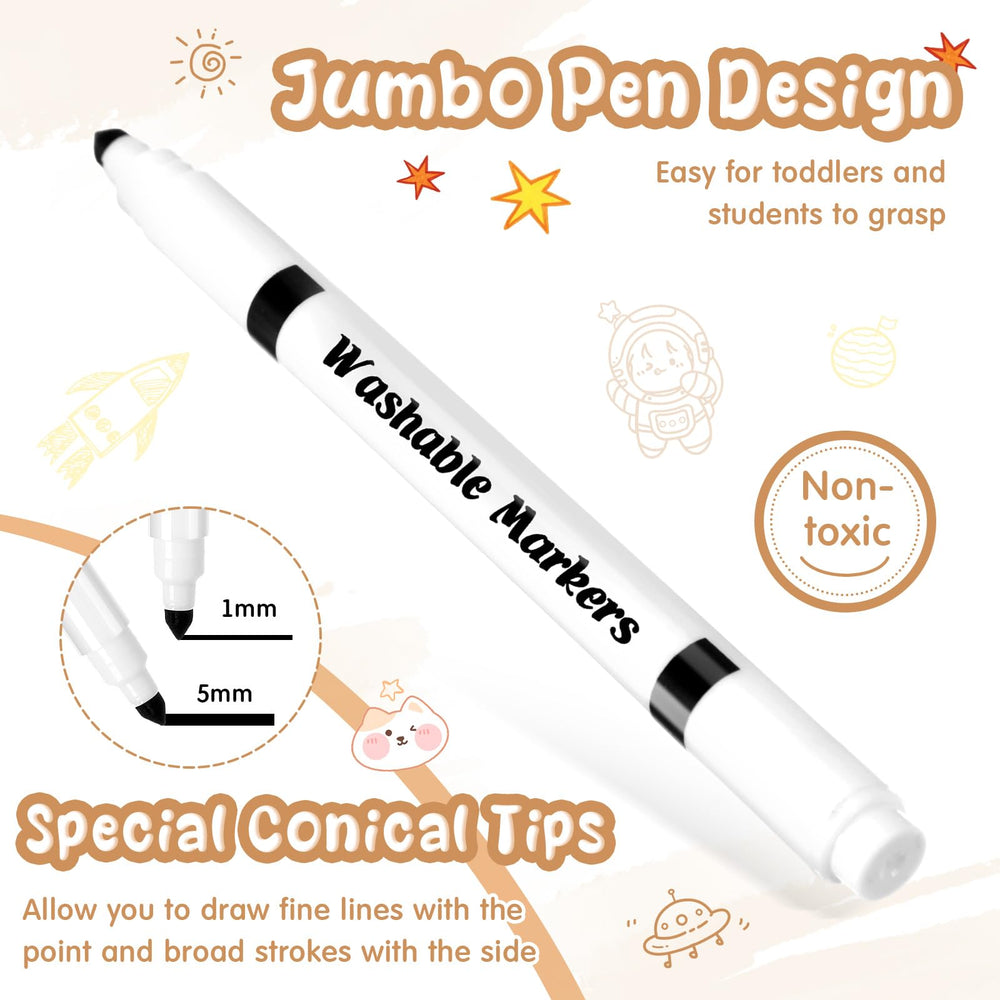 Fullhawl black washable markers ideal for classroom projects.