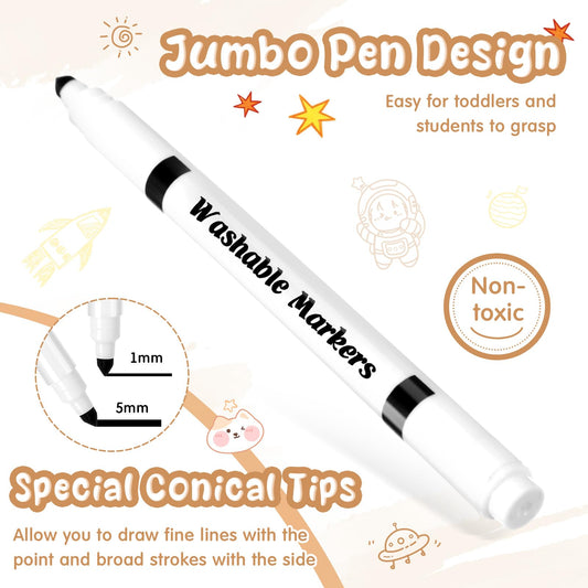 Fullhawl black washable markers ideal for classroom projects.