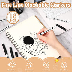 Fullhawl washable markers wipe clean from hands and fabrics easily.