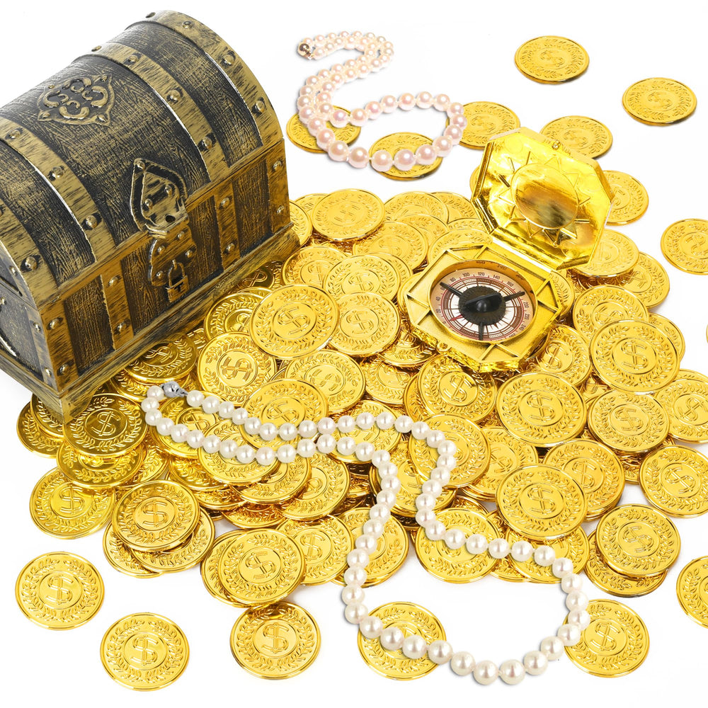 FULLIVE non toxic gold plastic coins are durable and reusable