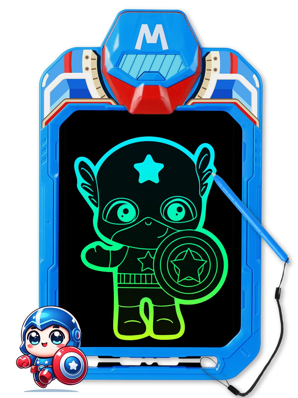 Fullware Mech Iron Hero LCD tablet front view for doodling on the go.