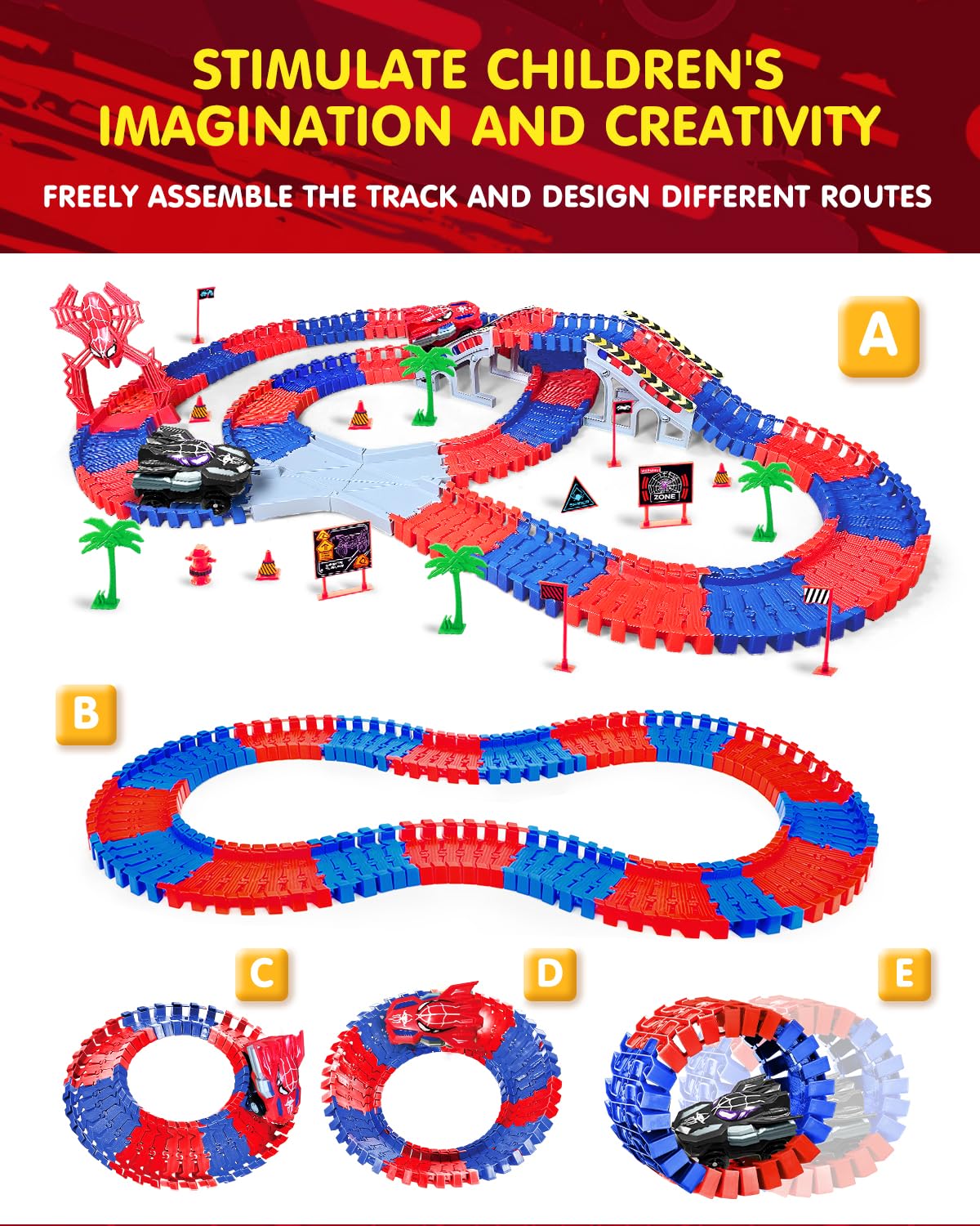 Fullware Spider Hero Track detailed cars spark imaginative play.