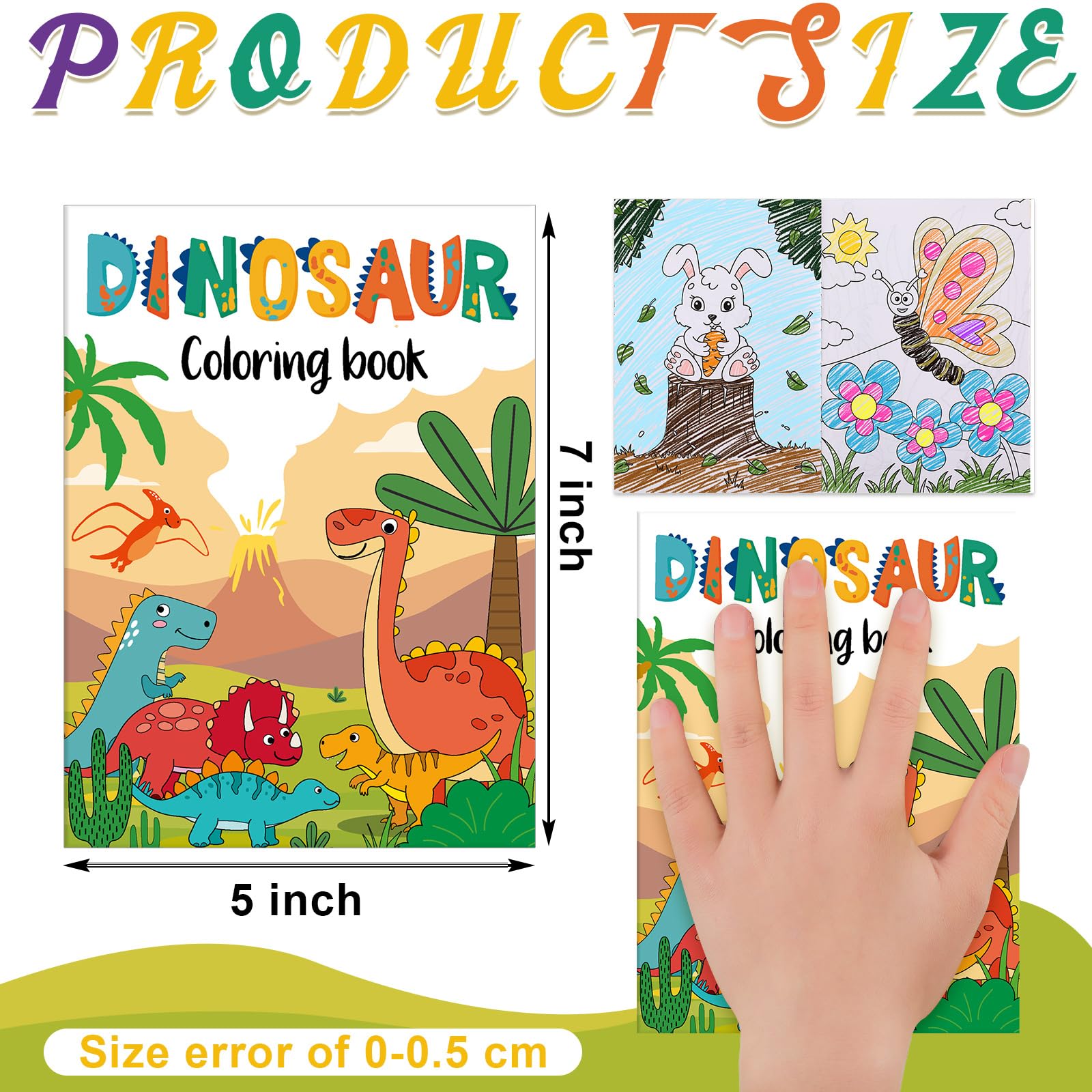 Fulmoon 144-pcs coloring books with crayons show animal character designs that spark creativity.
