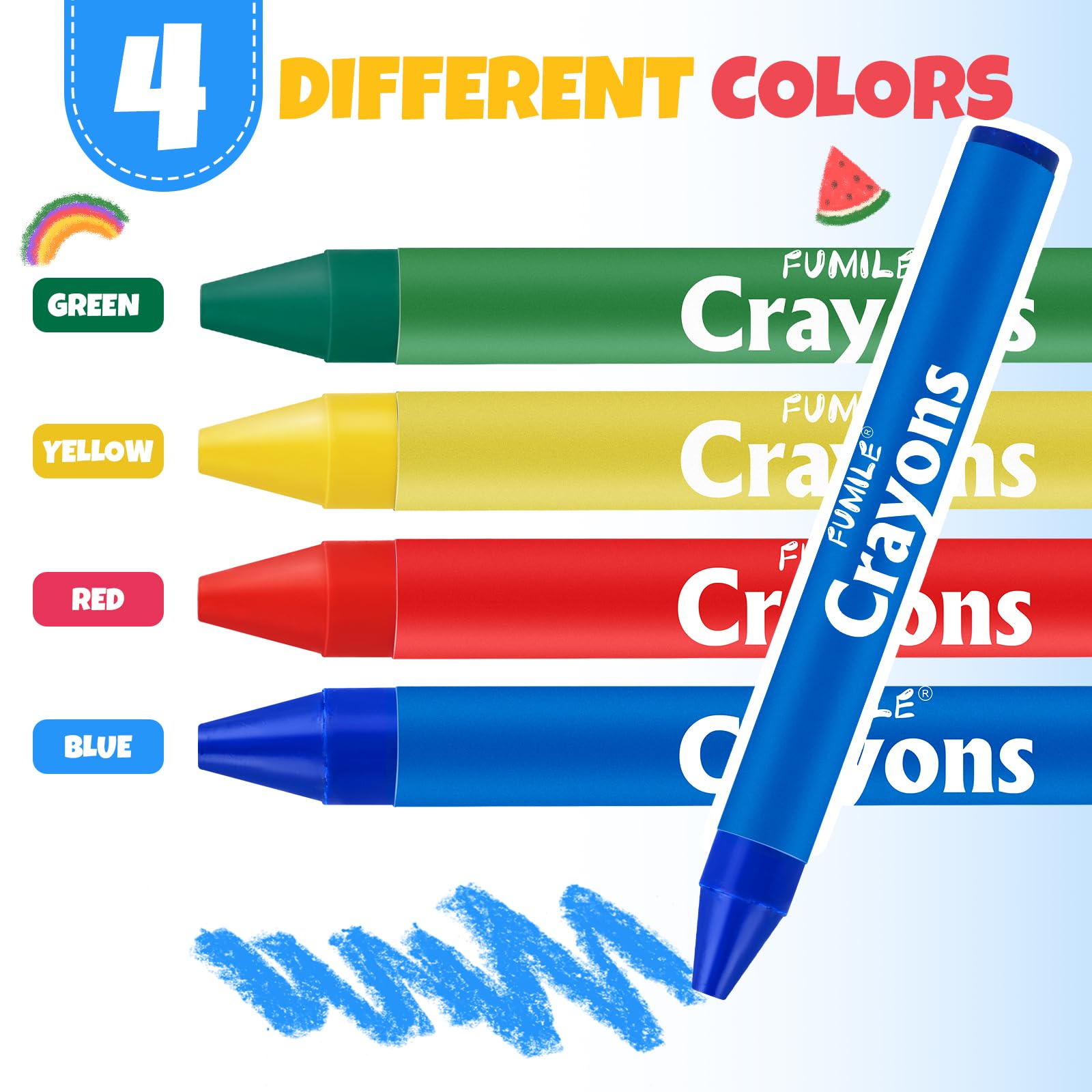 Round-grip design favors little hands during drawing sessions.
