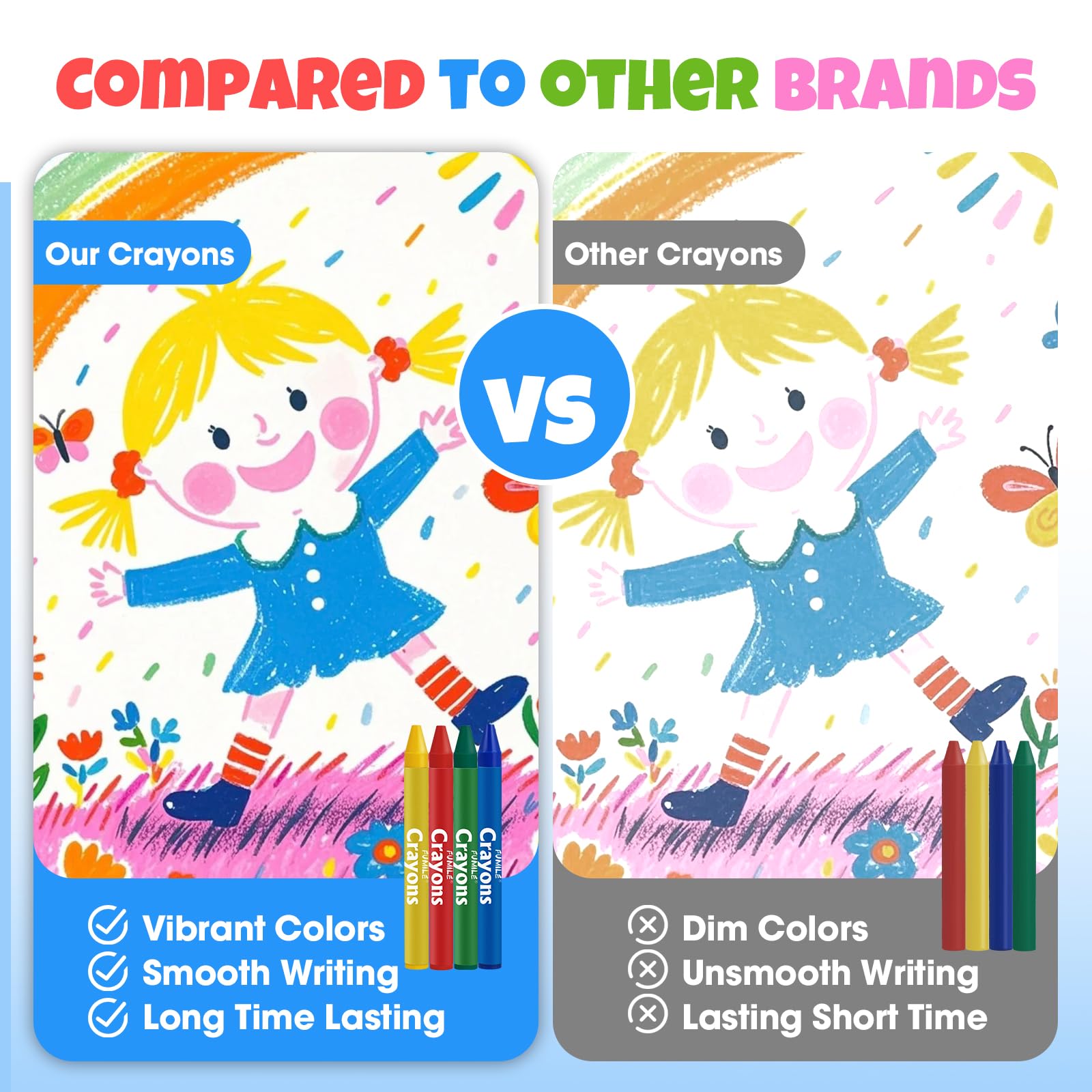 Bright, durable colors resist breakage during classroom use.