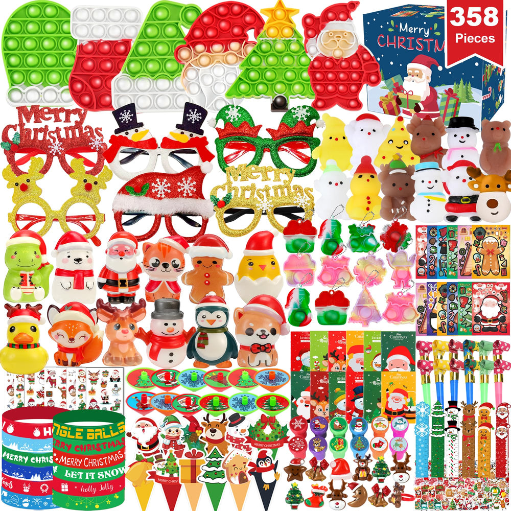 Fumogym Christmas toys gift box showcasing a festive variety for stocking stuffers and easy holiday gifting.