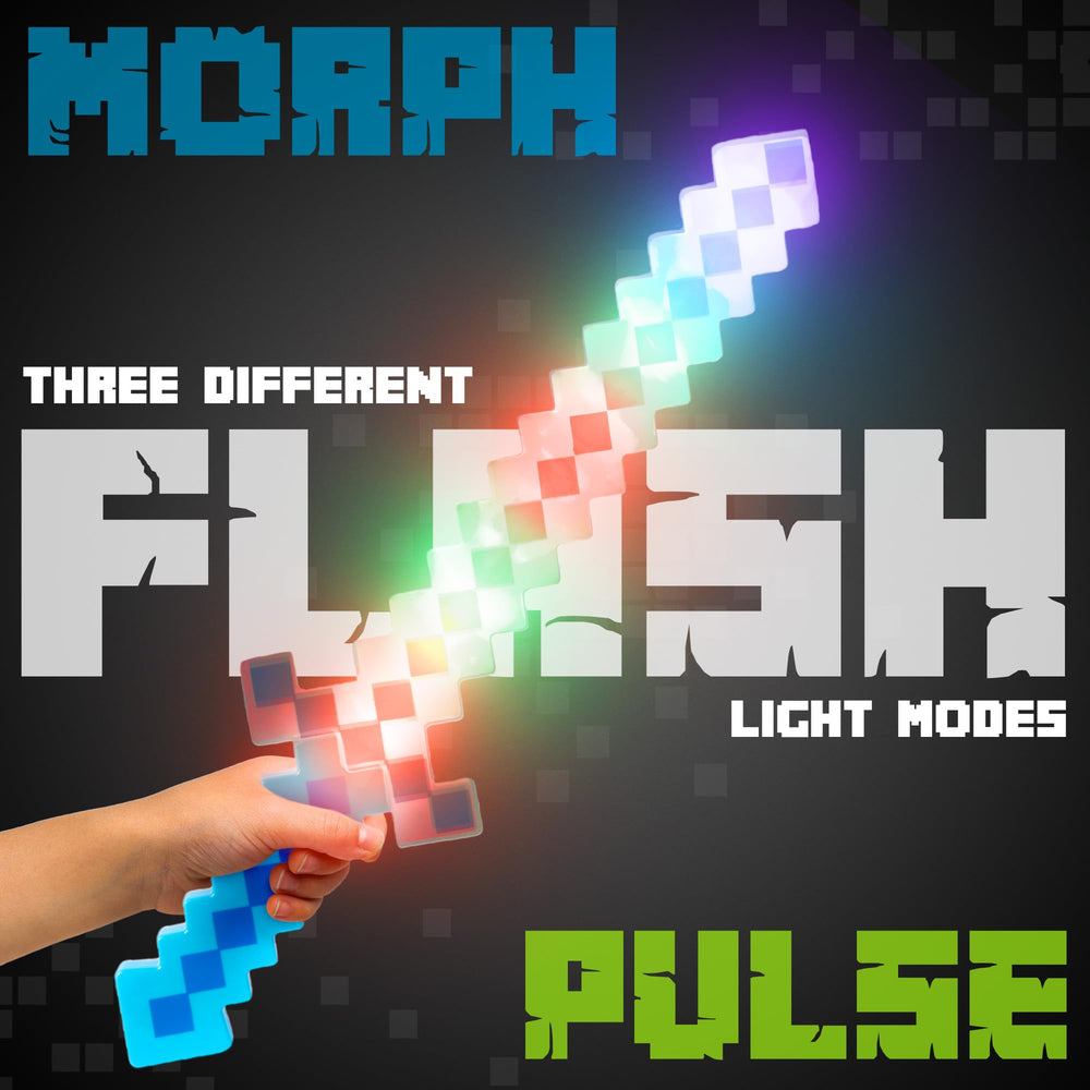 Fun Central red pixel sword glowing during classroom rewards or parties.
