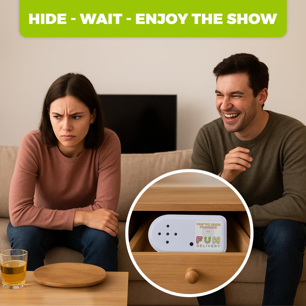 FUN delivery Bleepin' Battery cycles every 10 minutes, delaying detection during parties.