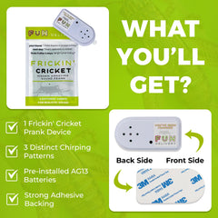 Gag gift potential from FUN delivery Frickin' Cricket sparks lighthearted reactions