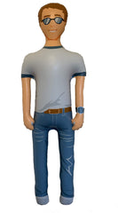 FUN Delivery Man Akin 6-foot inflatable talking boyfriend, perfect for party pranks and photo ops.