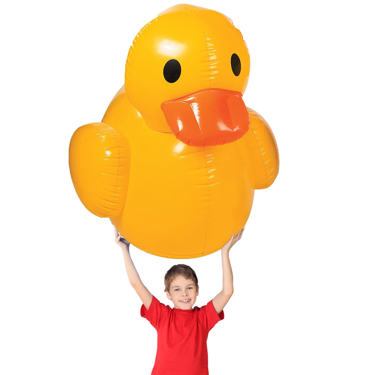 Fun Express giant inflatable rubber duck inflated to 42x48 inches for events and photos