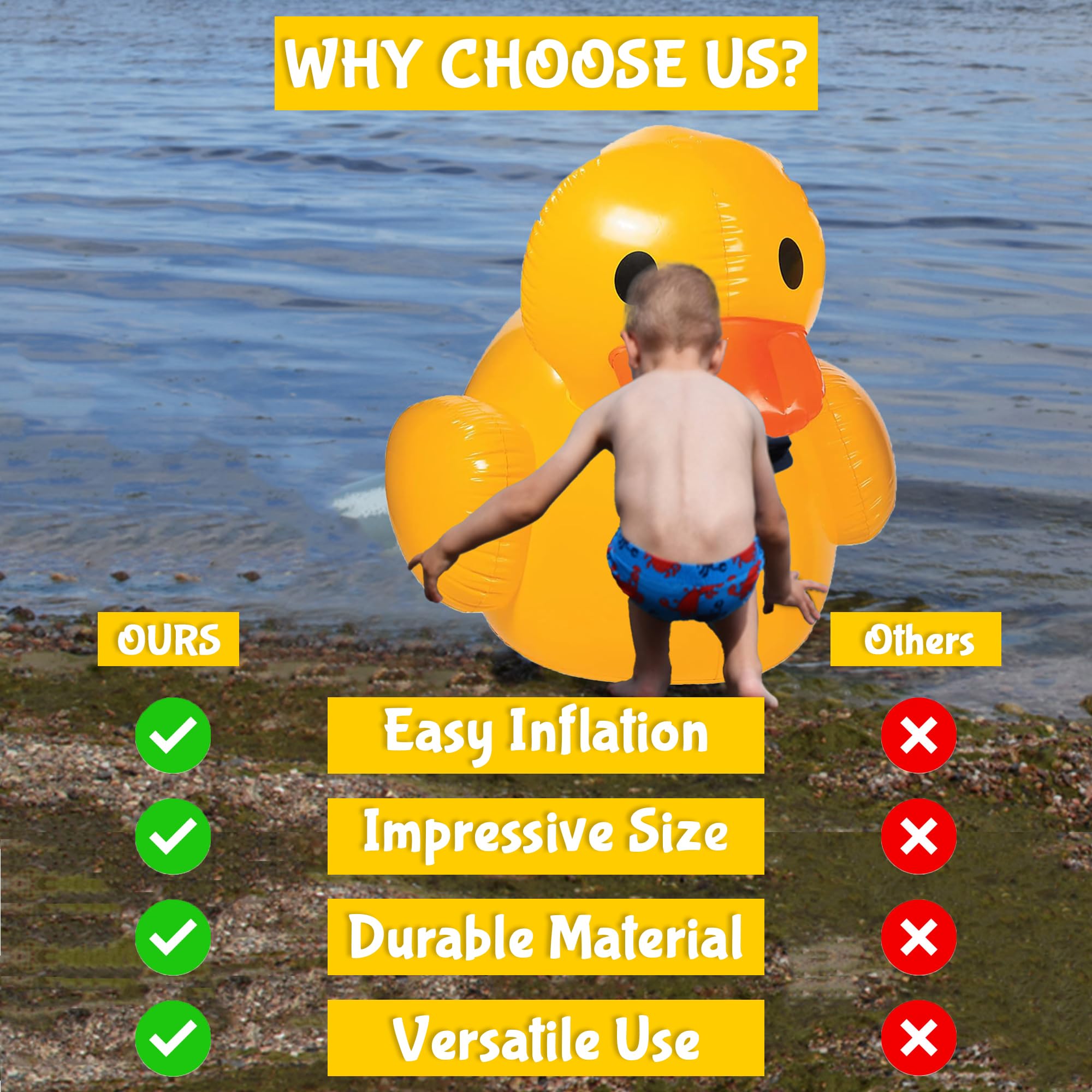 Fun Express premium vinyl duck designed for long-lasting outdoor use