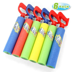 Fun-Here six colorful foam water guns for poolside play