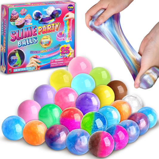FUN KIDZ Galaxy slime ball—vibrant swirl for engaging play and party favors.