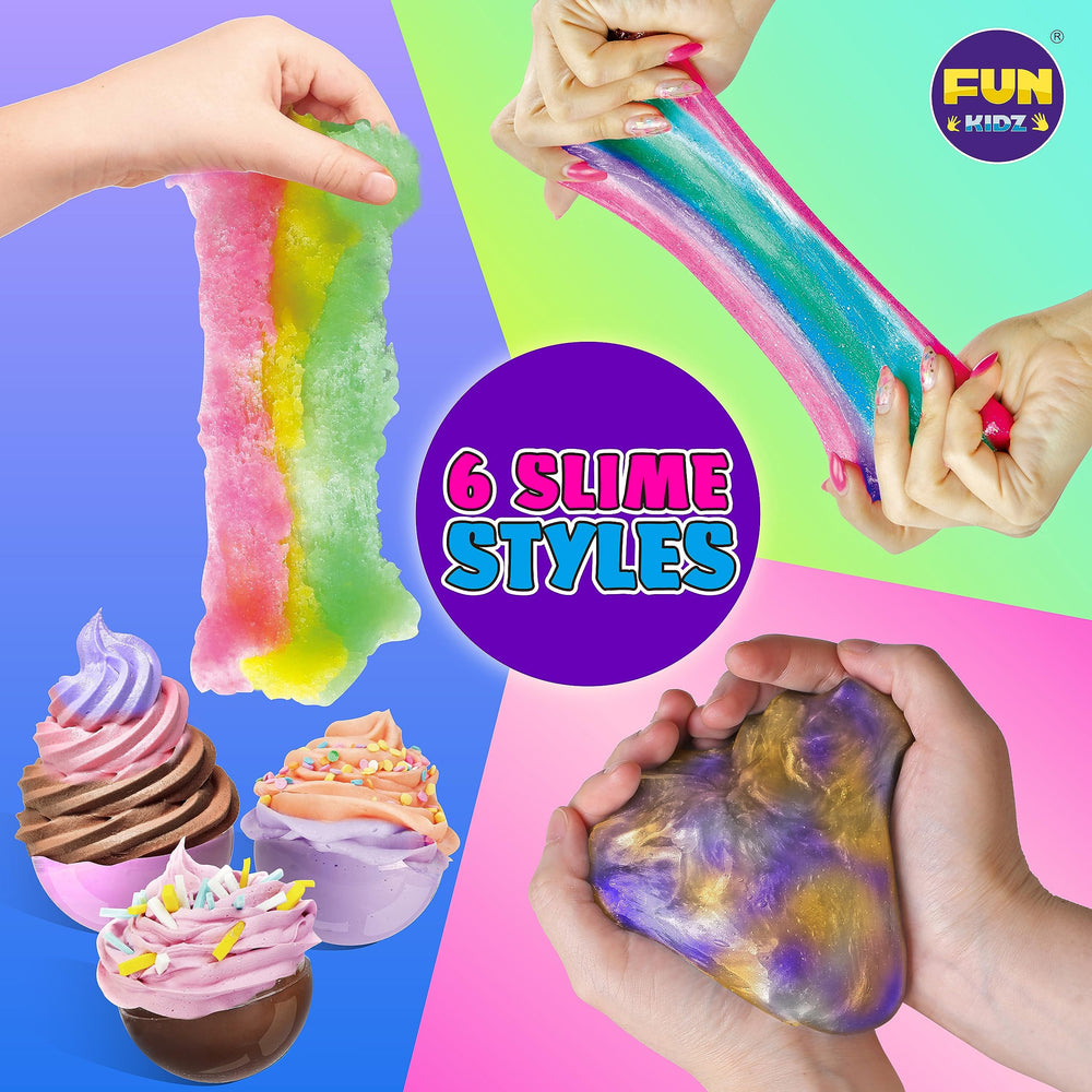 FUN KIDZ Glow slime ball—glows in the dark for night-time fun.