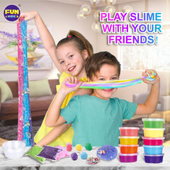 FUN KIDZ cloud slime mix creates soft textures for cozy play.