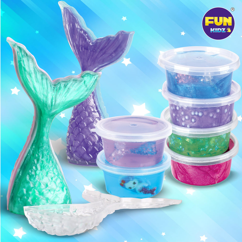 FunKidz color drops and add-ins enable many slime styles.