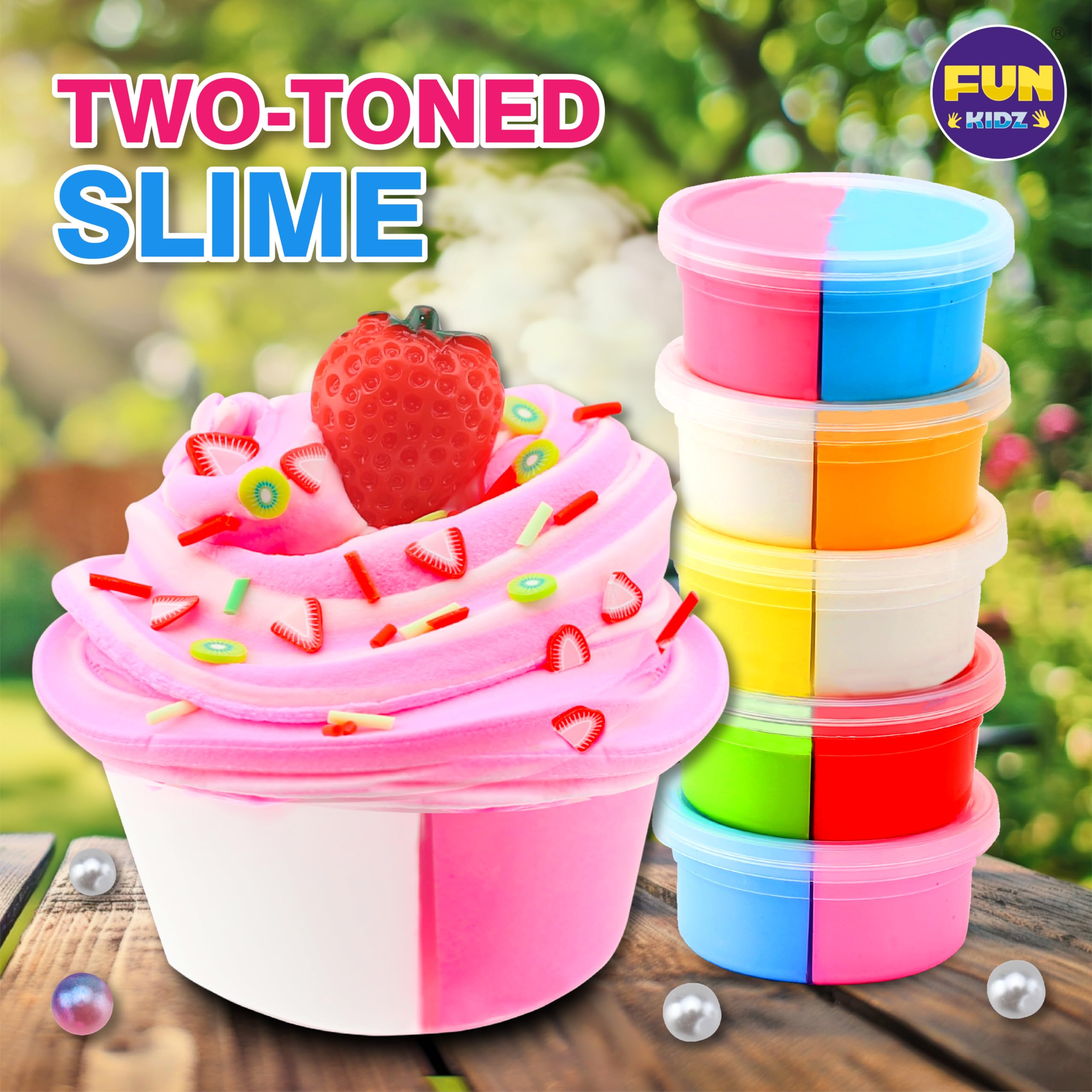 FunKidz cupcake butter slime pack safe for ages 6 plus