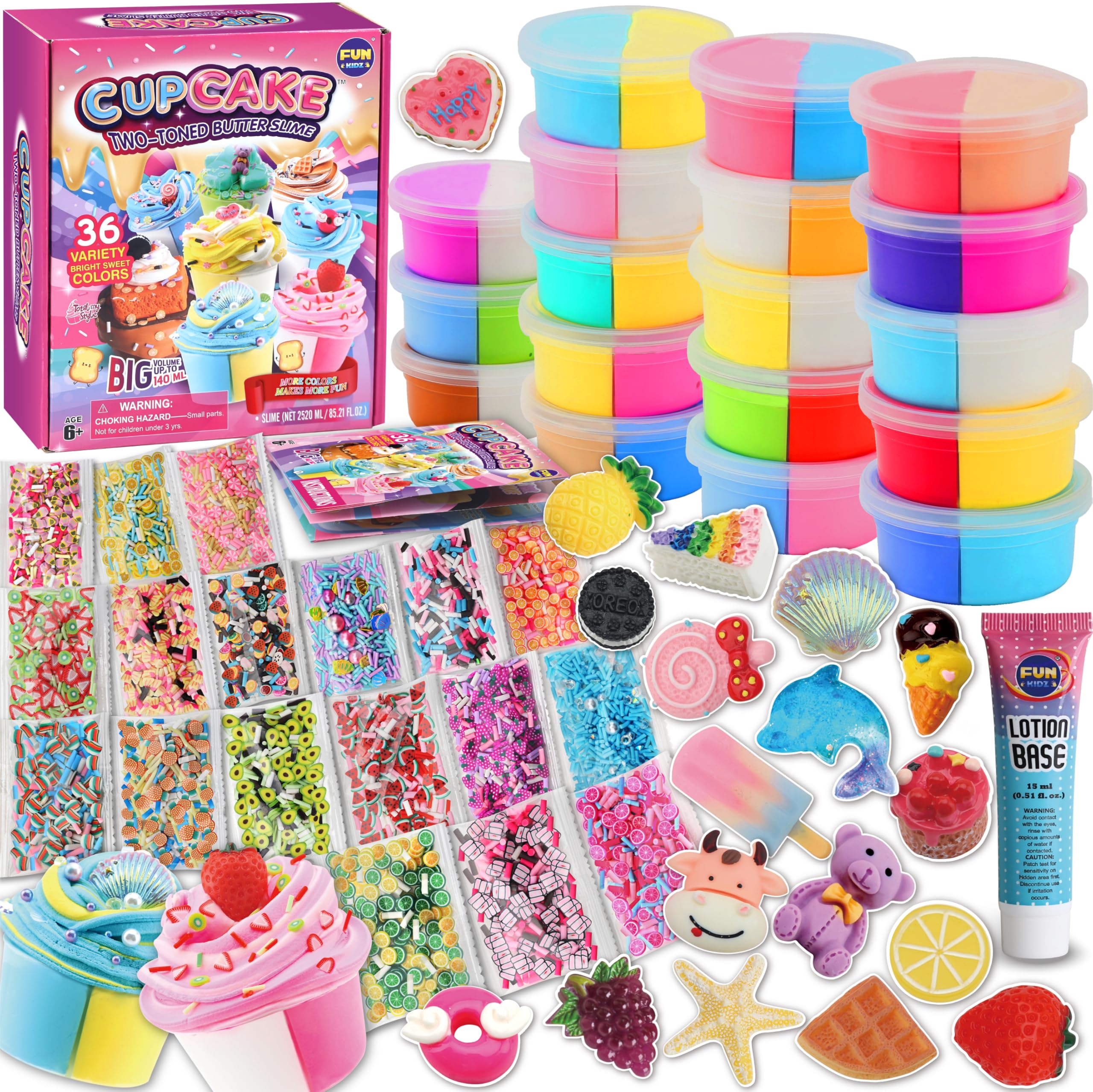 FunKidz two toned butter slime pack offers visual appeal for gifts