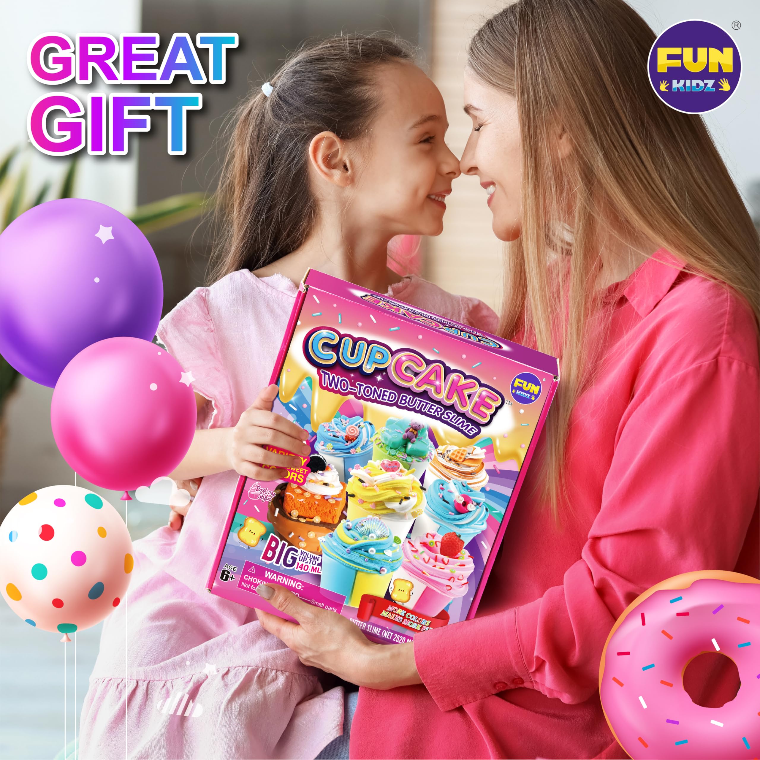 FunKidz cupcake butter slime pack ready for premade bulk toys