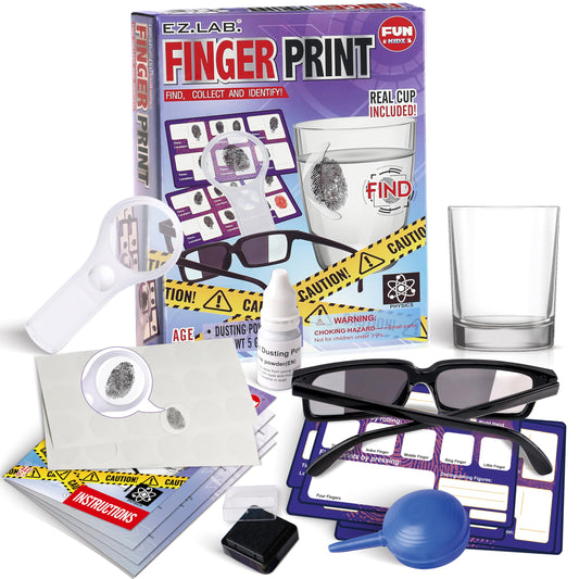 FUN KIDZ detective glasses for focused observation during fingerprint play